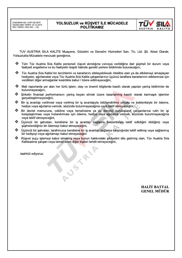 Anti-Corruption & Anti-Bribery Policy