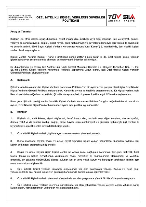Personal Data Protection Policy