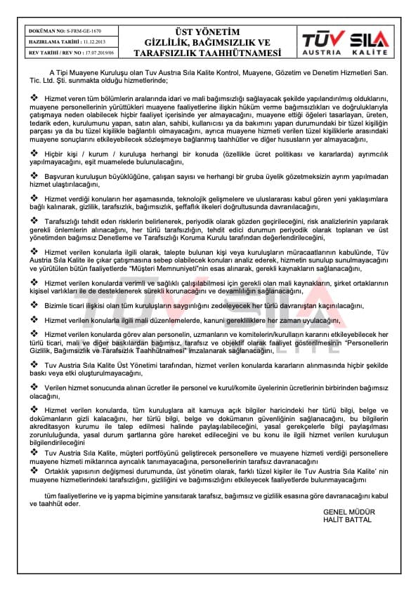 Yönetim Taahhütleri
